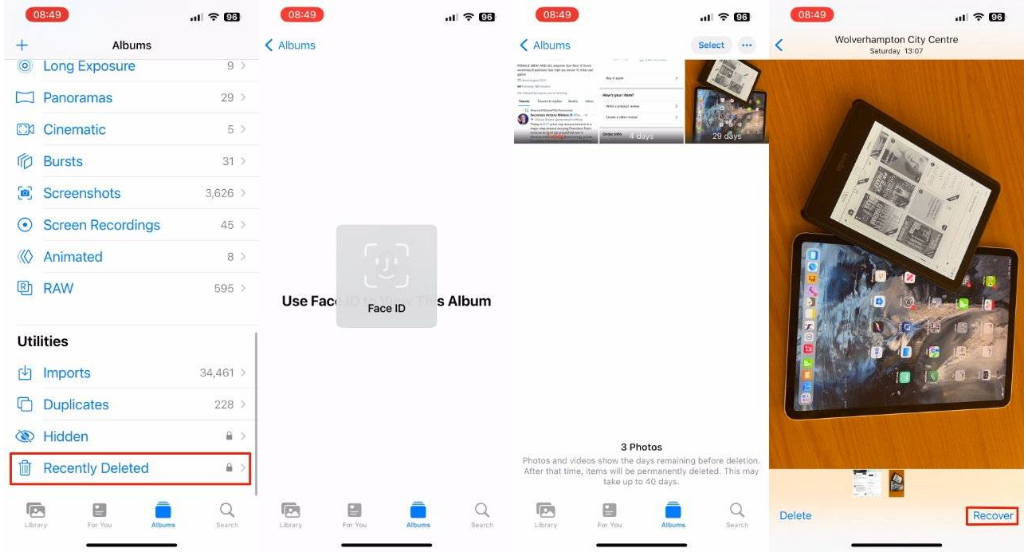 宜兴苹果14维修分享 iPhone14 上恢复已删除的照片 
