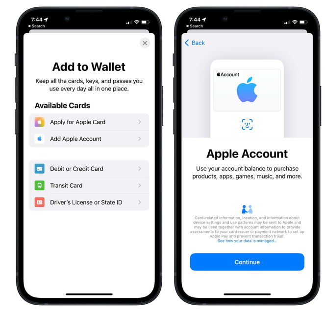 宜兴苹果手机维修分享iOS 15.5钱包App如何添加 Apple 账户 